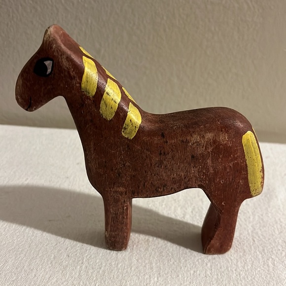 4 Vintage Primitive Wood Carved Hand Painted Farm Animals - Picture 3 of 14